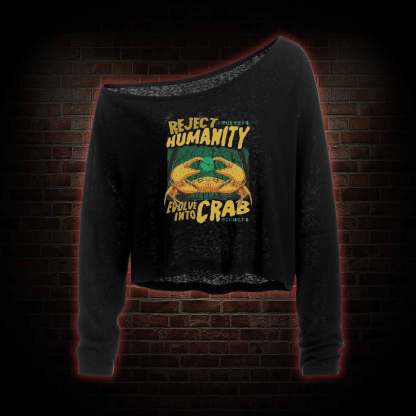 Reject Humanity Crab Off Shoulder Long Sleeve Top