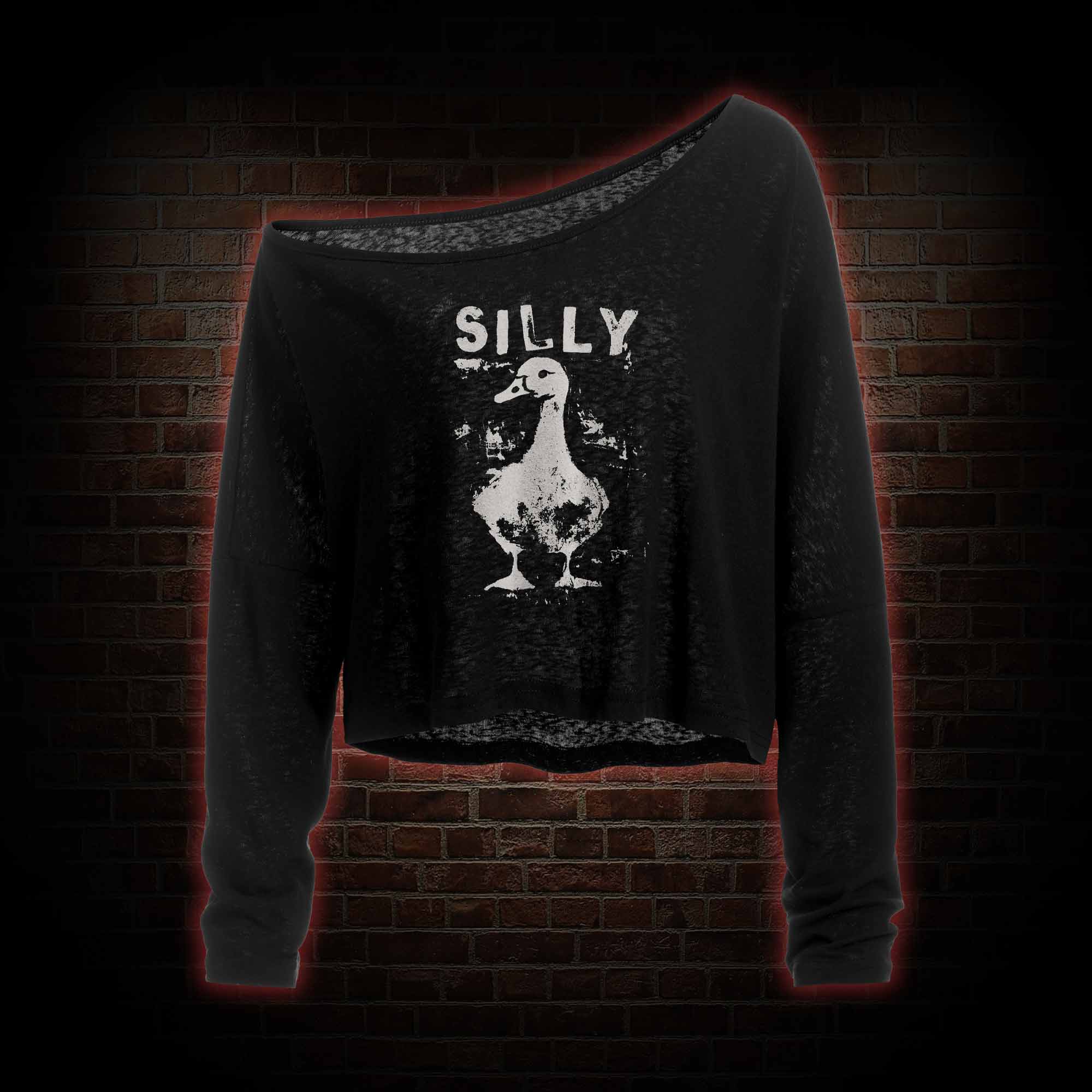 Silly Goose Off Shoulder Long Sleeve Top