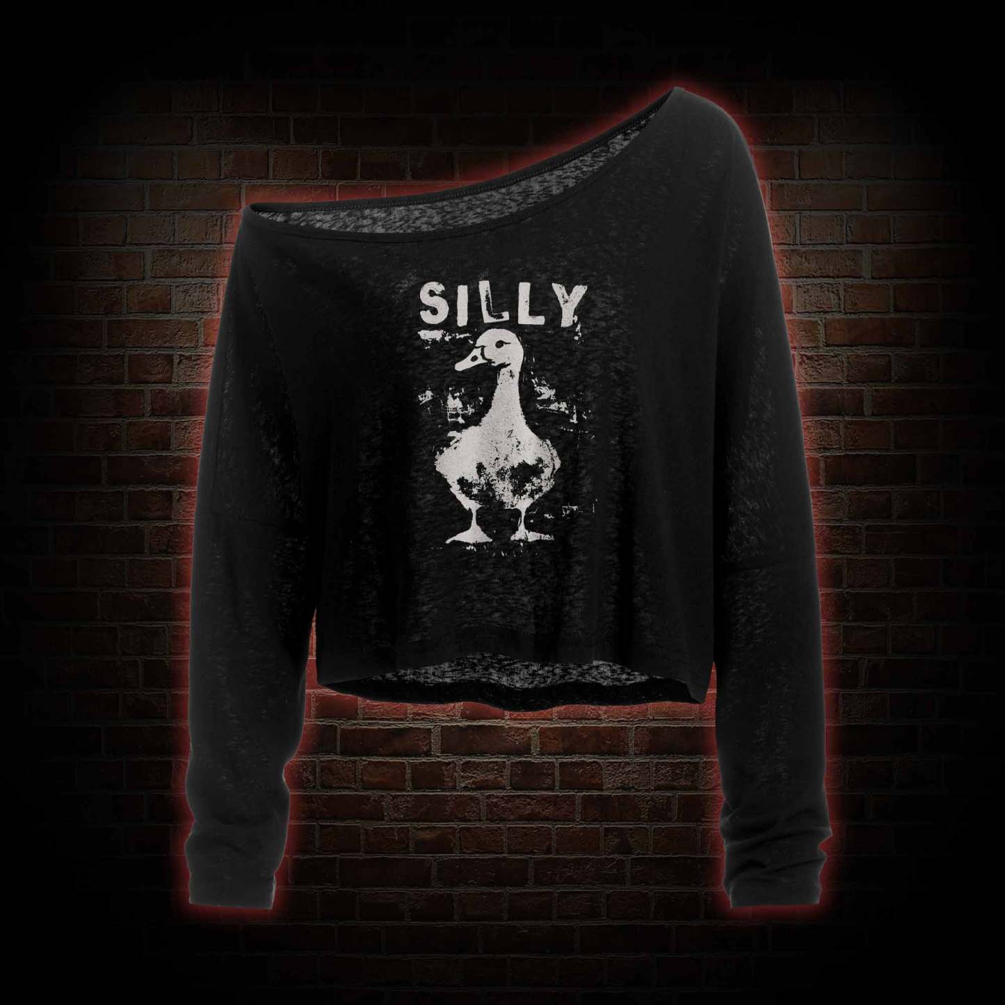 Silly Goose Off Shoulder Long Sleeve Top