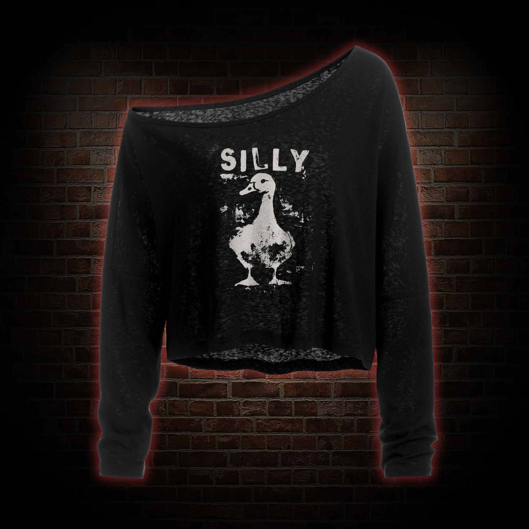 Silly Goose Off Shoulder Long Sleeve Top