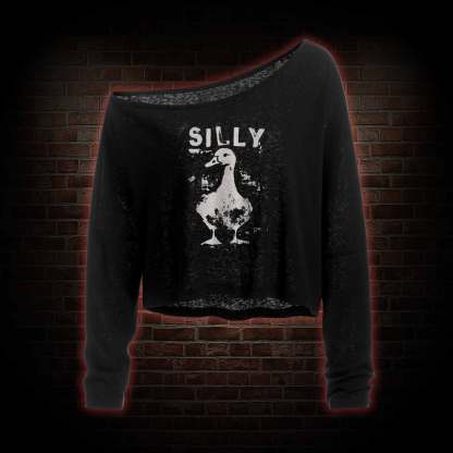 Silly Goose Off Shoulder Long Sleeve Top