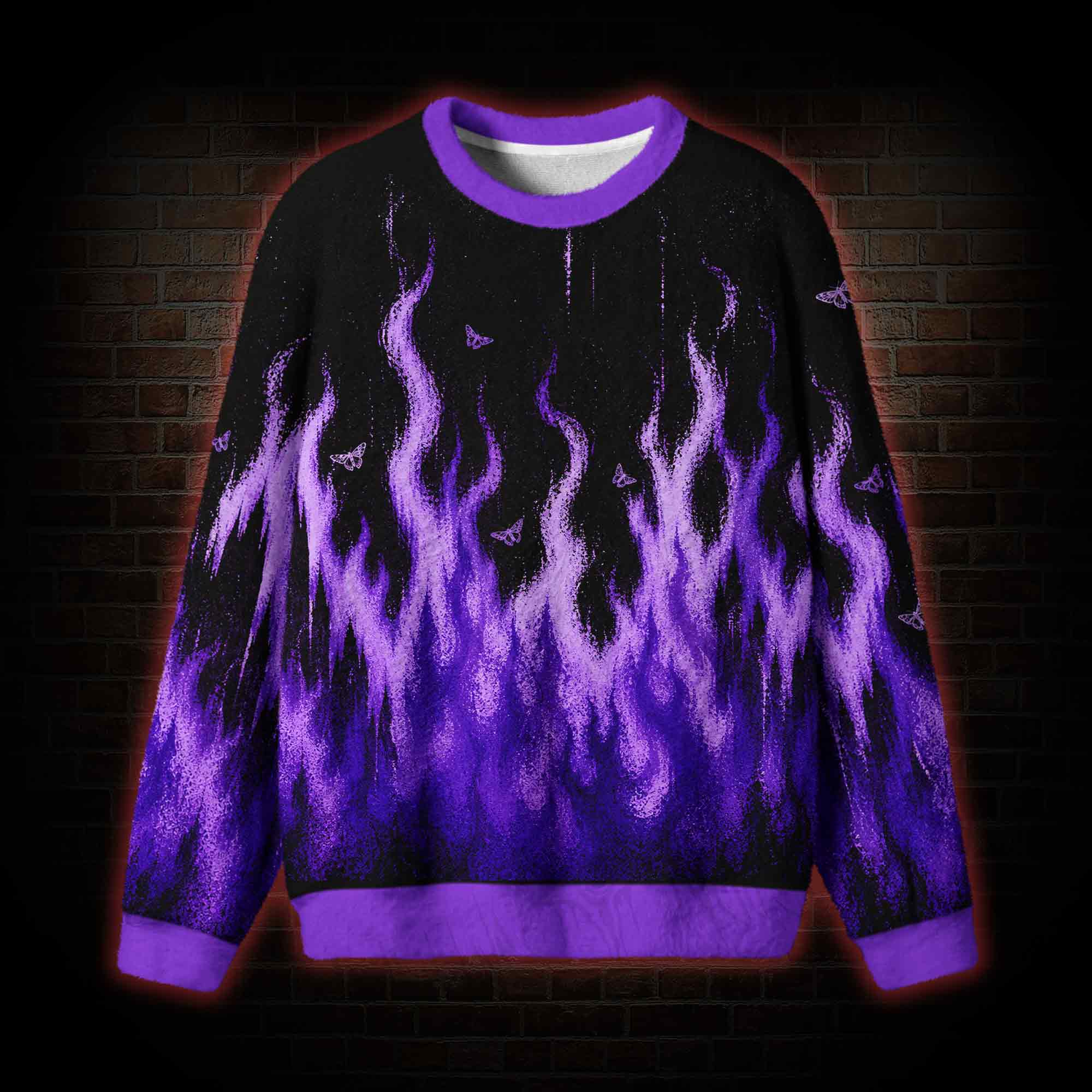 Violet Hellfire Ugly Sweatshirts