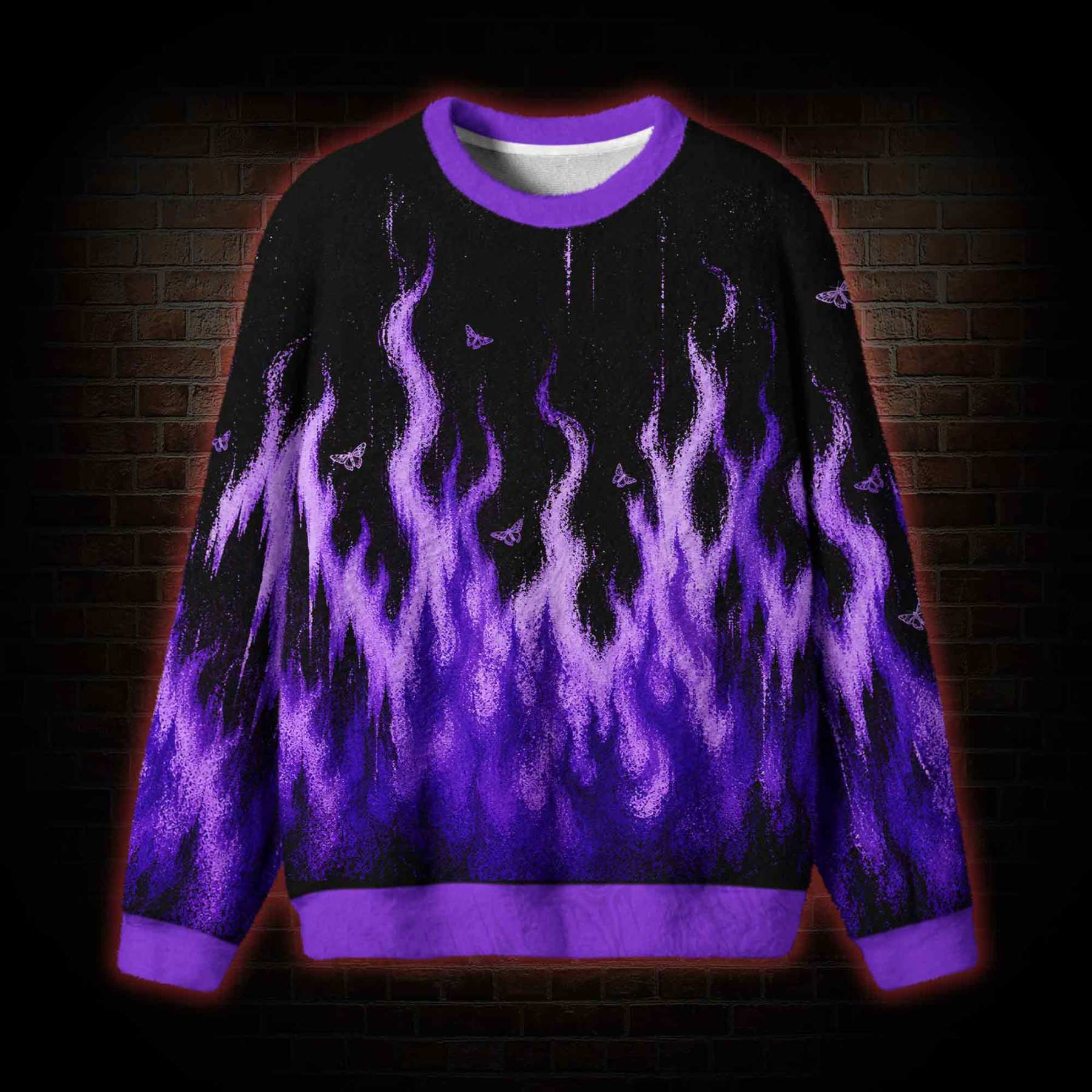 Violet Hellfire Ugly Sweatshirts
