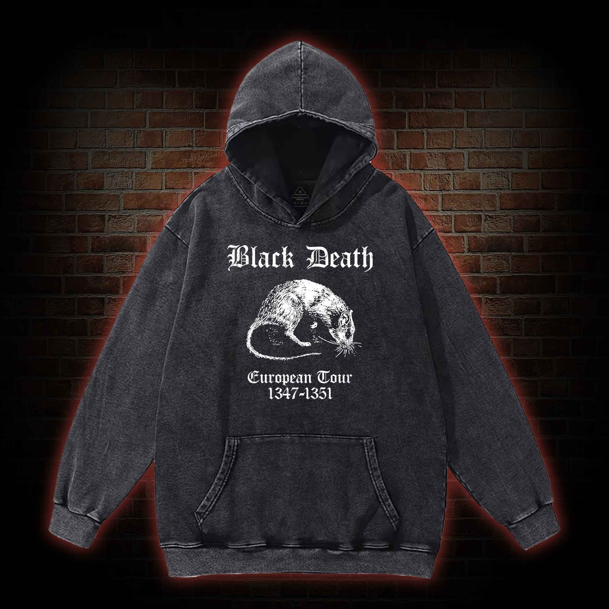 Black Death Washed Hoodie