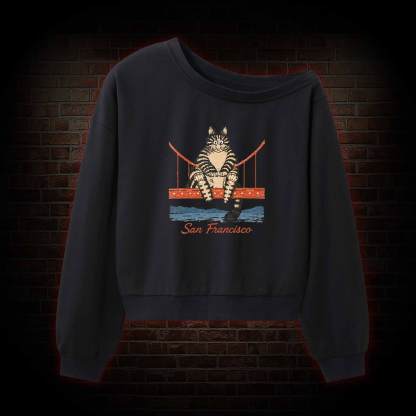 San Francisco Purr Off Shoulder Sweatshirt