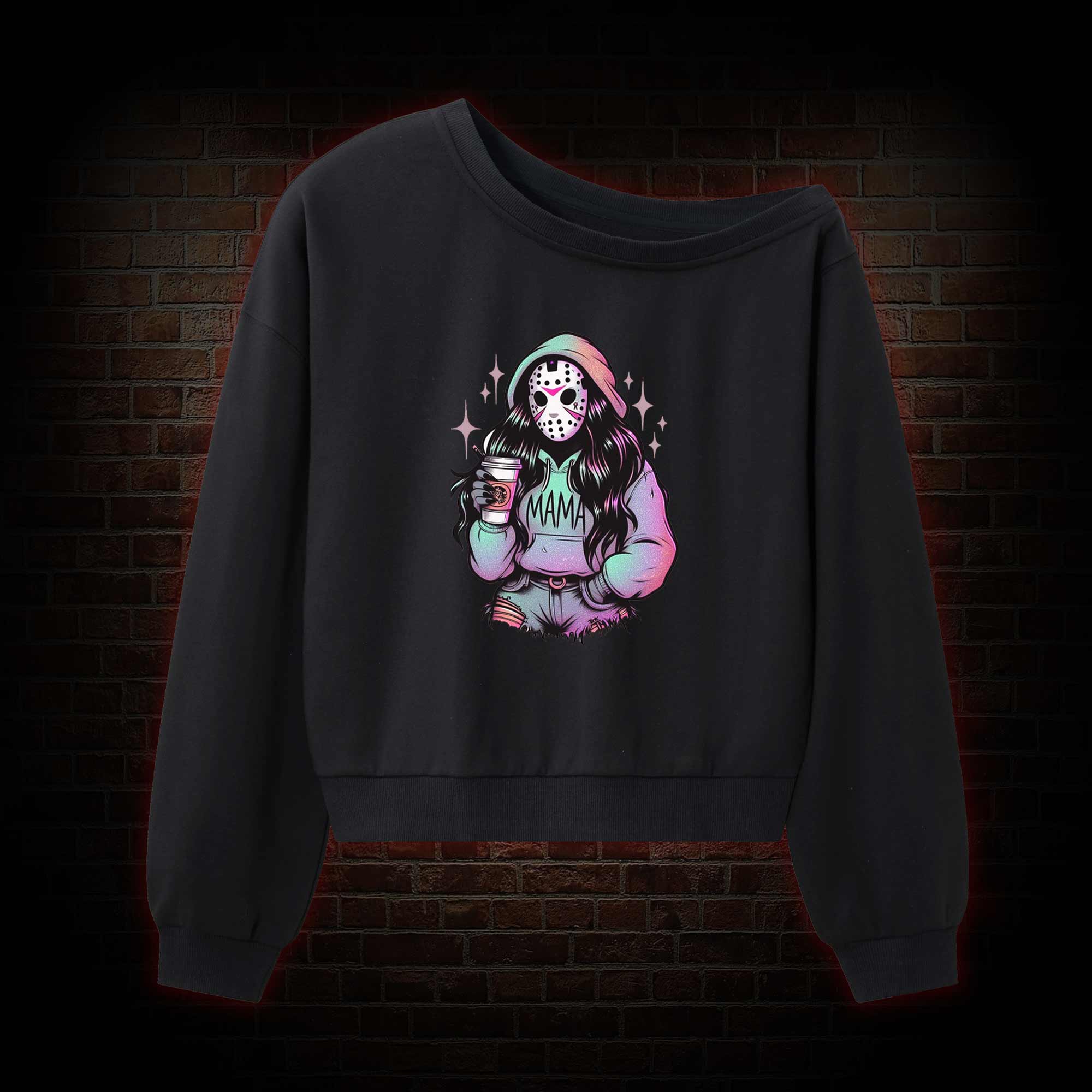 Halloween Mama Off Shoulder Sweatshirt