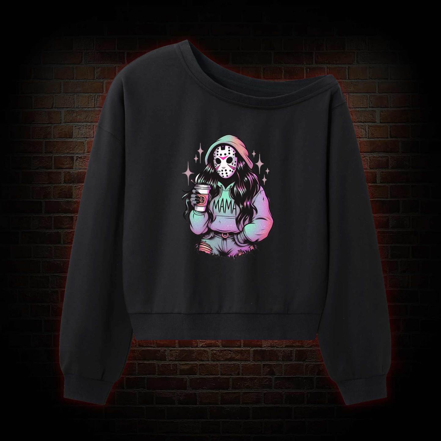 Halloween Mama Off Shoulder Sweatshirt