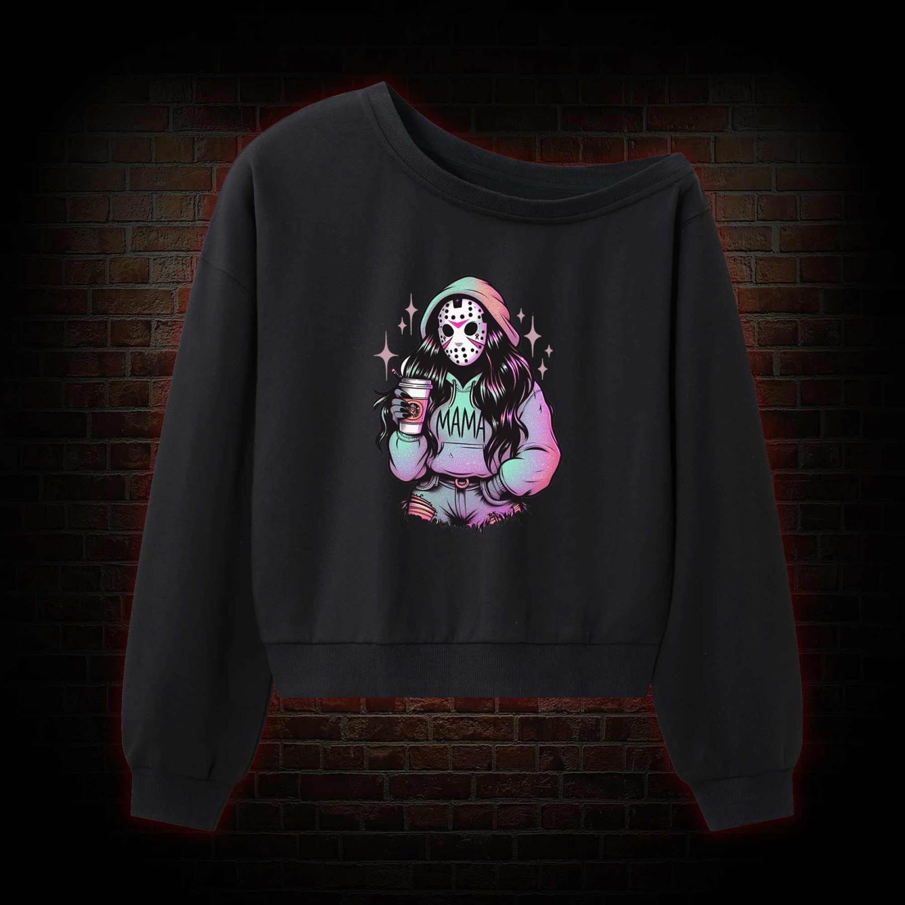 Halloween Mama Off Shoulder Sweatshirt