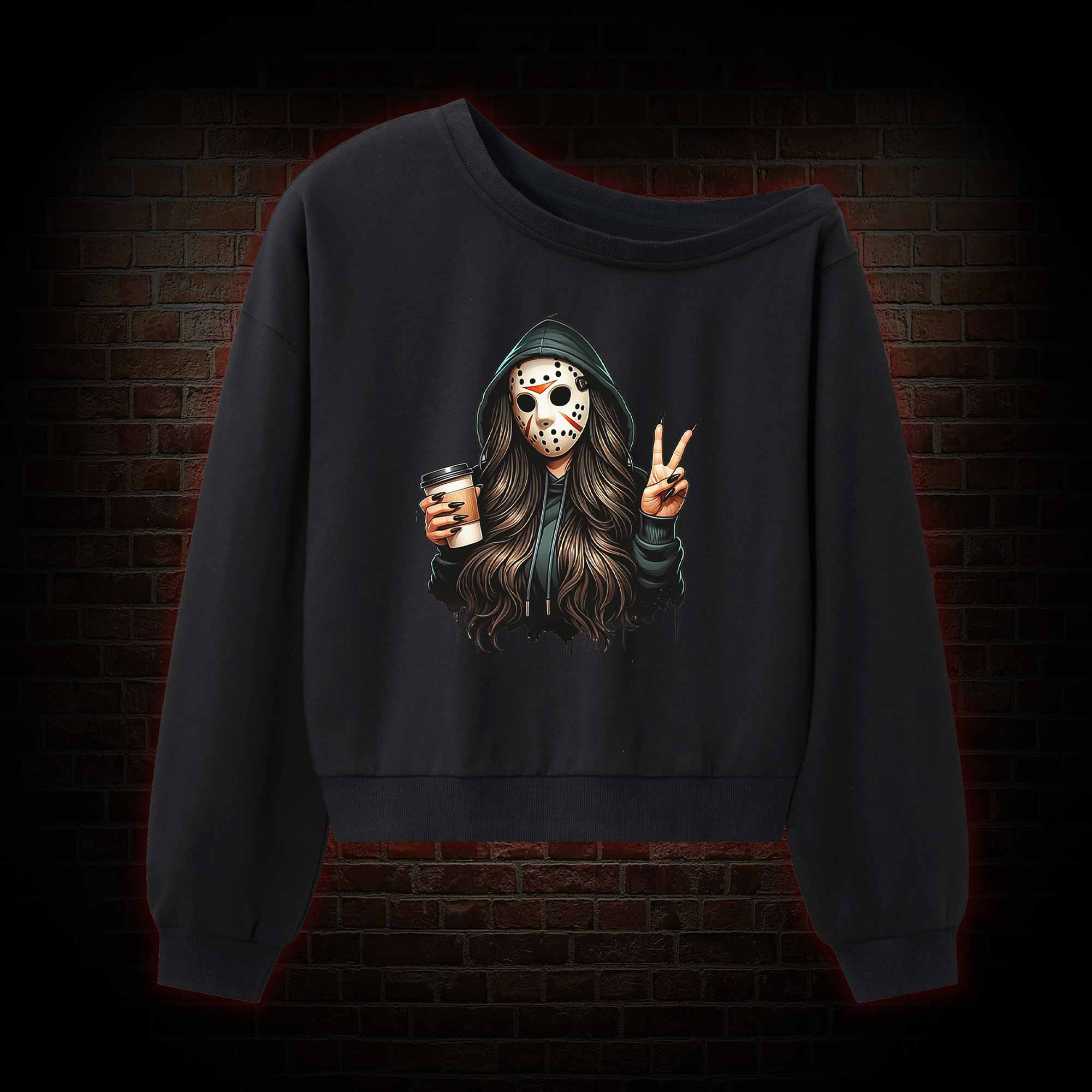 Halloween Spooky Mama Off Shoulder Sweatshirt