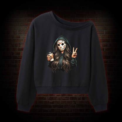 Halloween Spooky Mama Off Shoulder Sweatshirt