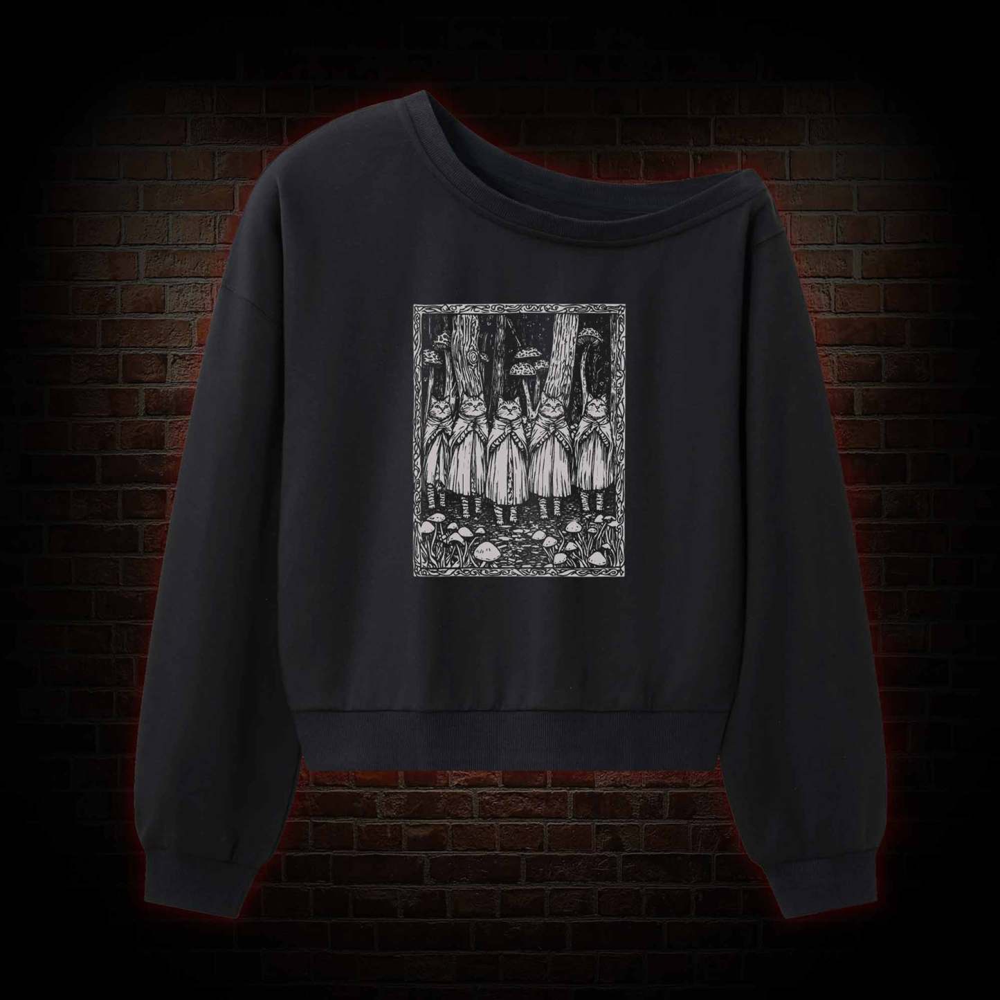 The Cat Coven Off Shoulder Sweatshirt