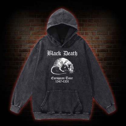 Black Death Washed Hoodie