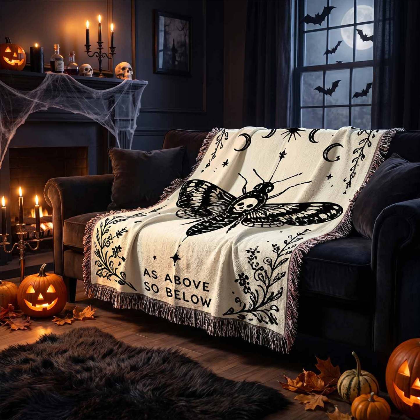 As above So Below Woven Throw Blanket