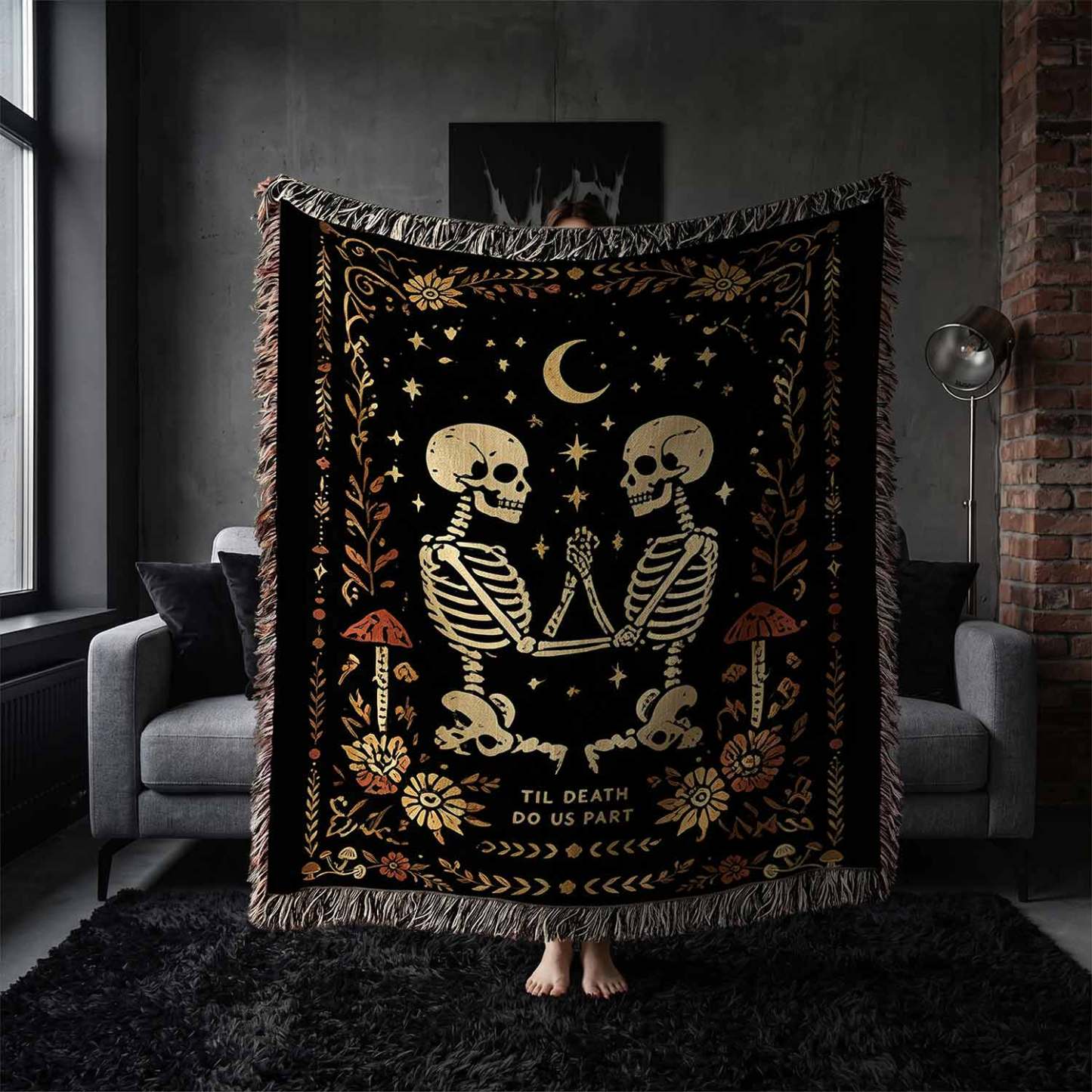 Til Death do Us Part Woven Throw Blanket