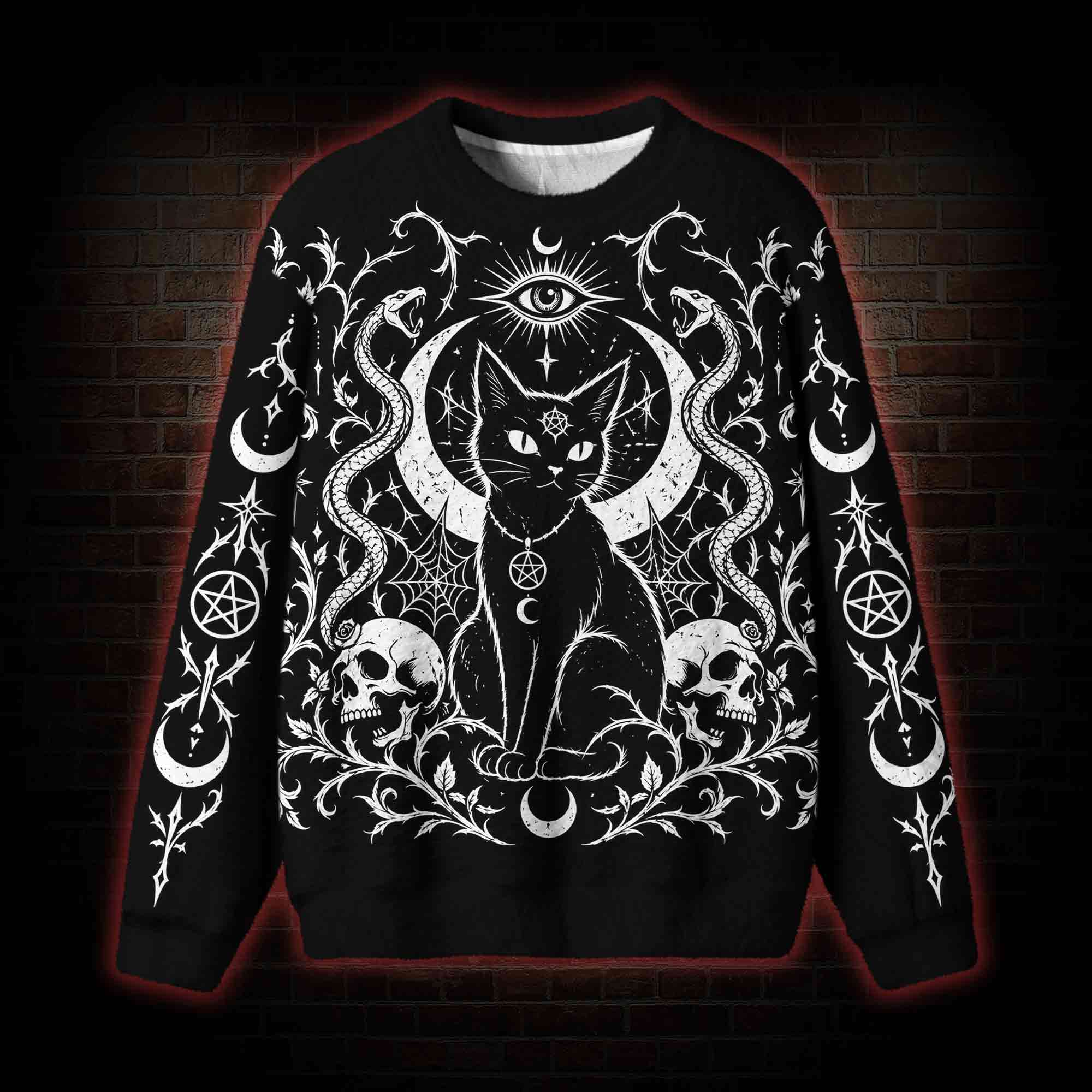Occult Feline Ugly Sweatshirts