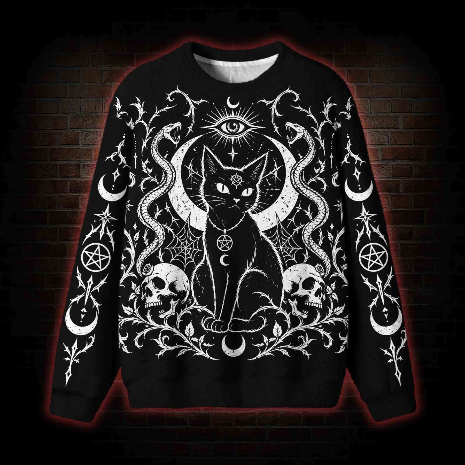 Occult Feline Ugly Sweatshirts