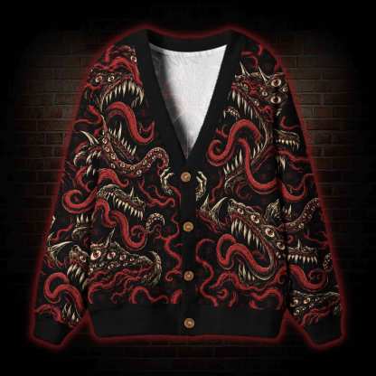 Retro Dark Beast Cardigan Sweater