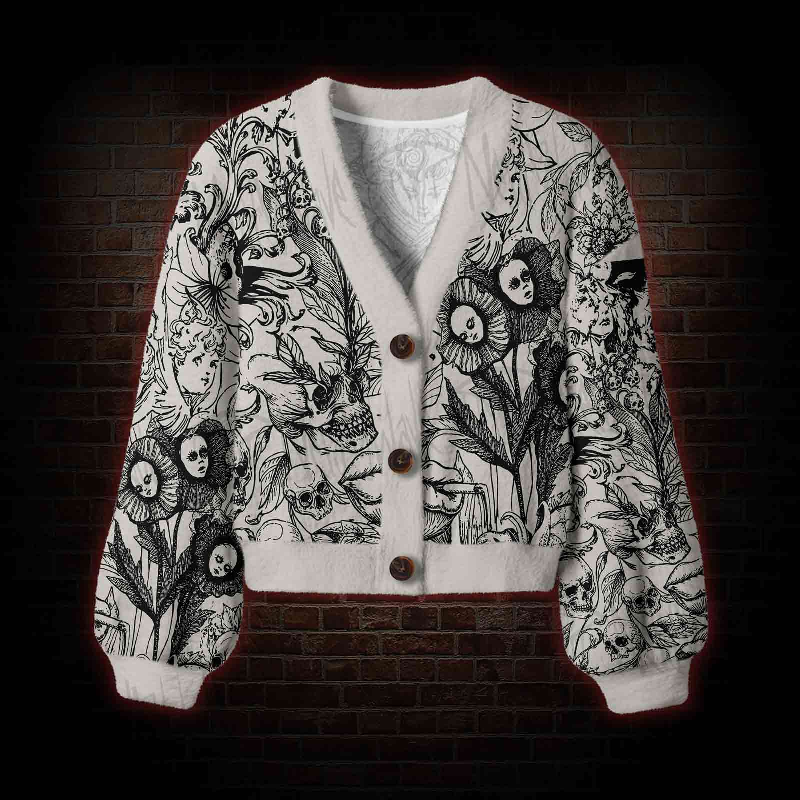 Memento Mori Women's Cardigan Sweater
