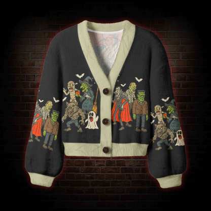 Dancing Monsters Women's Cardigan Sweater