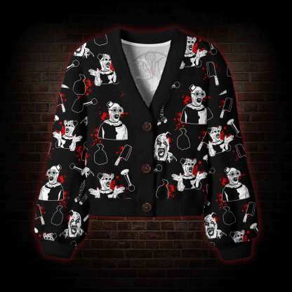 Horror Clown Women's Cardigan Sweater