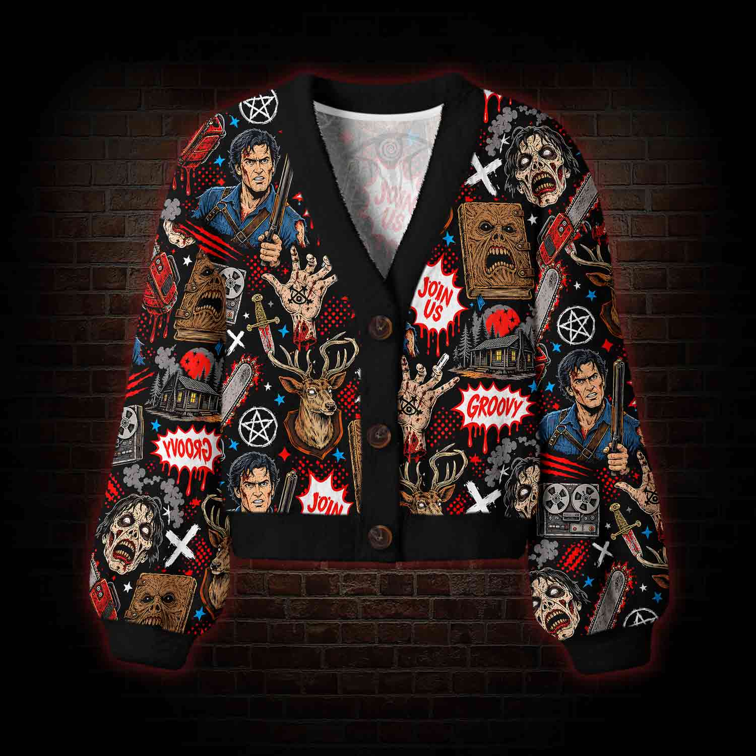 Groovy Dead Women's Cardigan Sweater