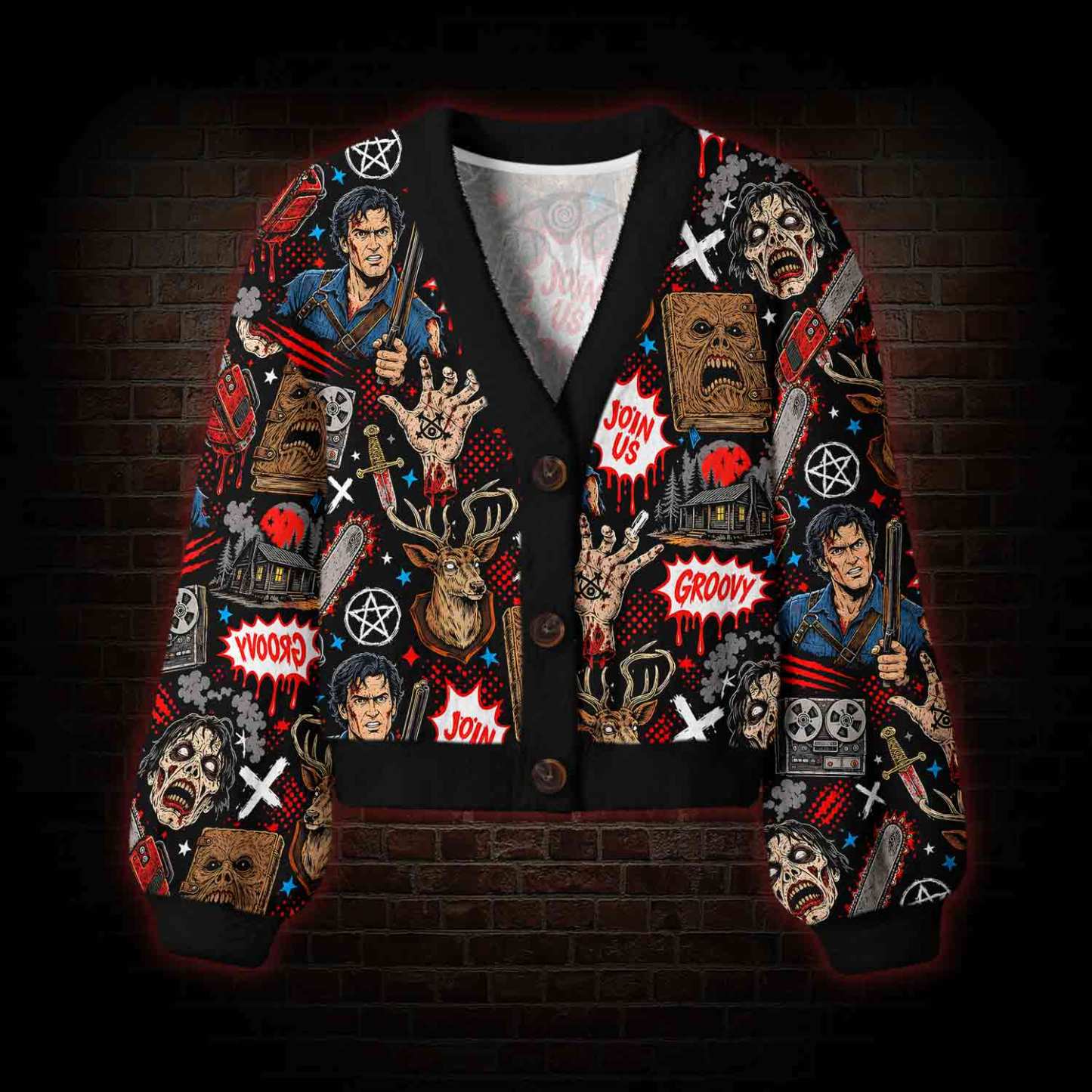 Groovy Dead Women's Cardigan Sweater