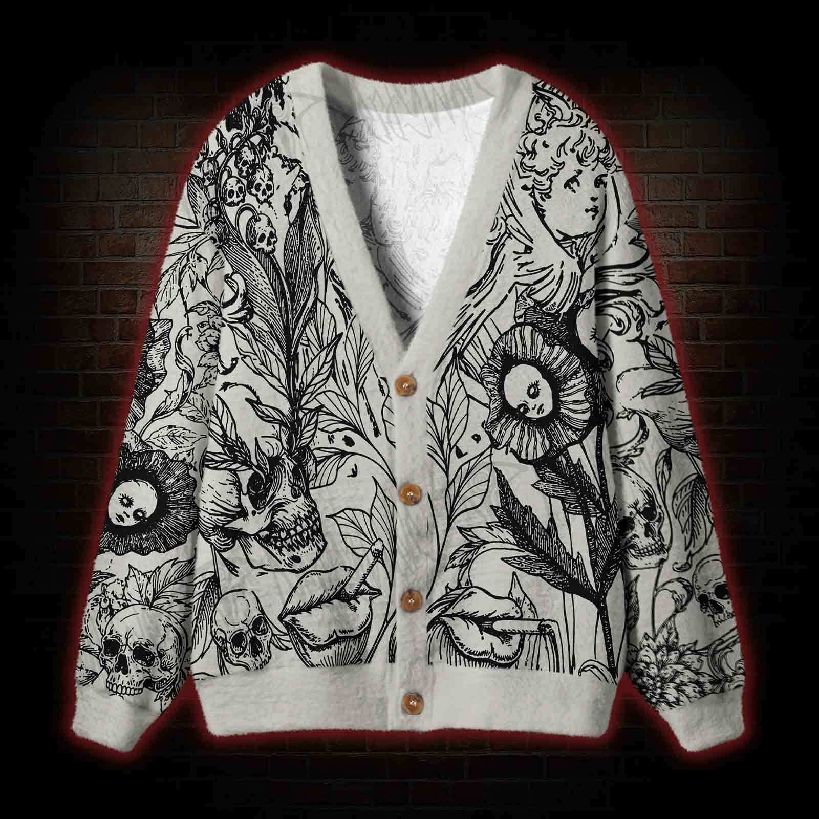 Memento Mori Cardigan Sweater