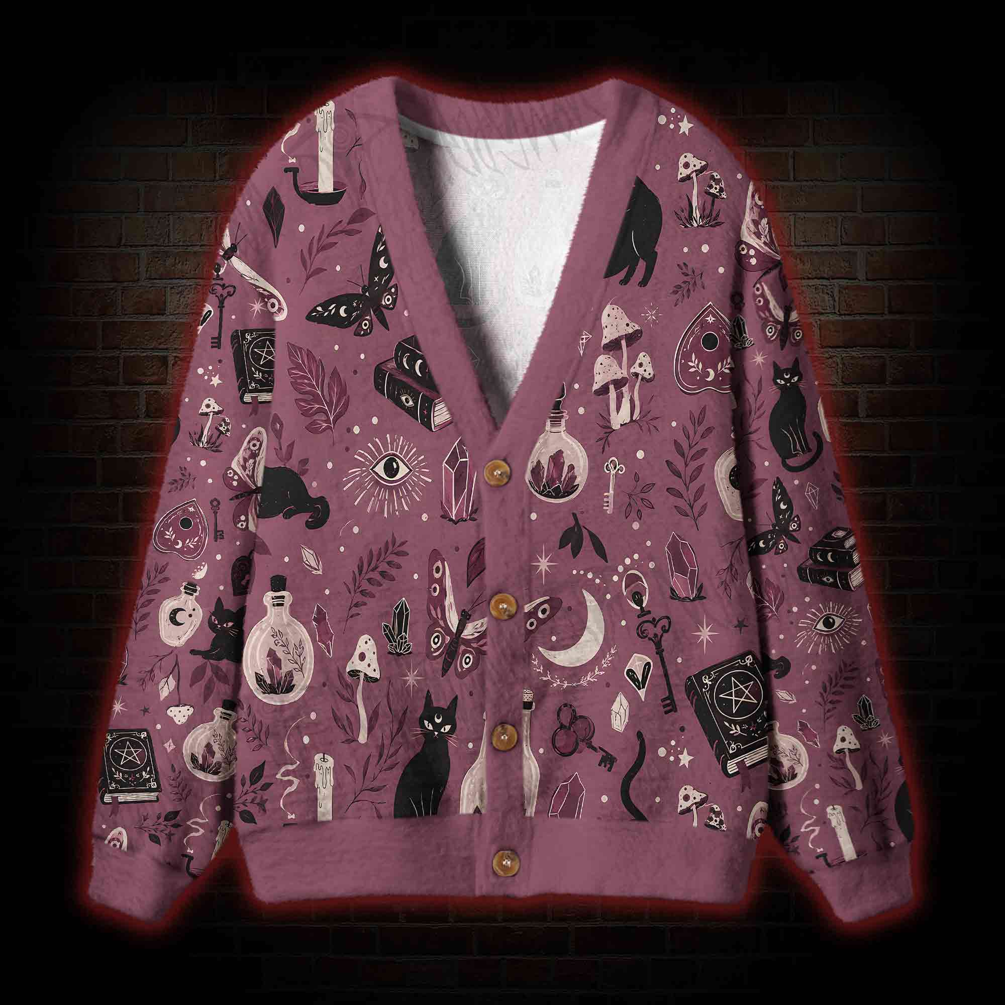Rose Witch Cabinet Cardigan Sweater
