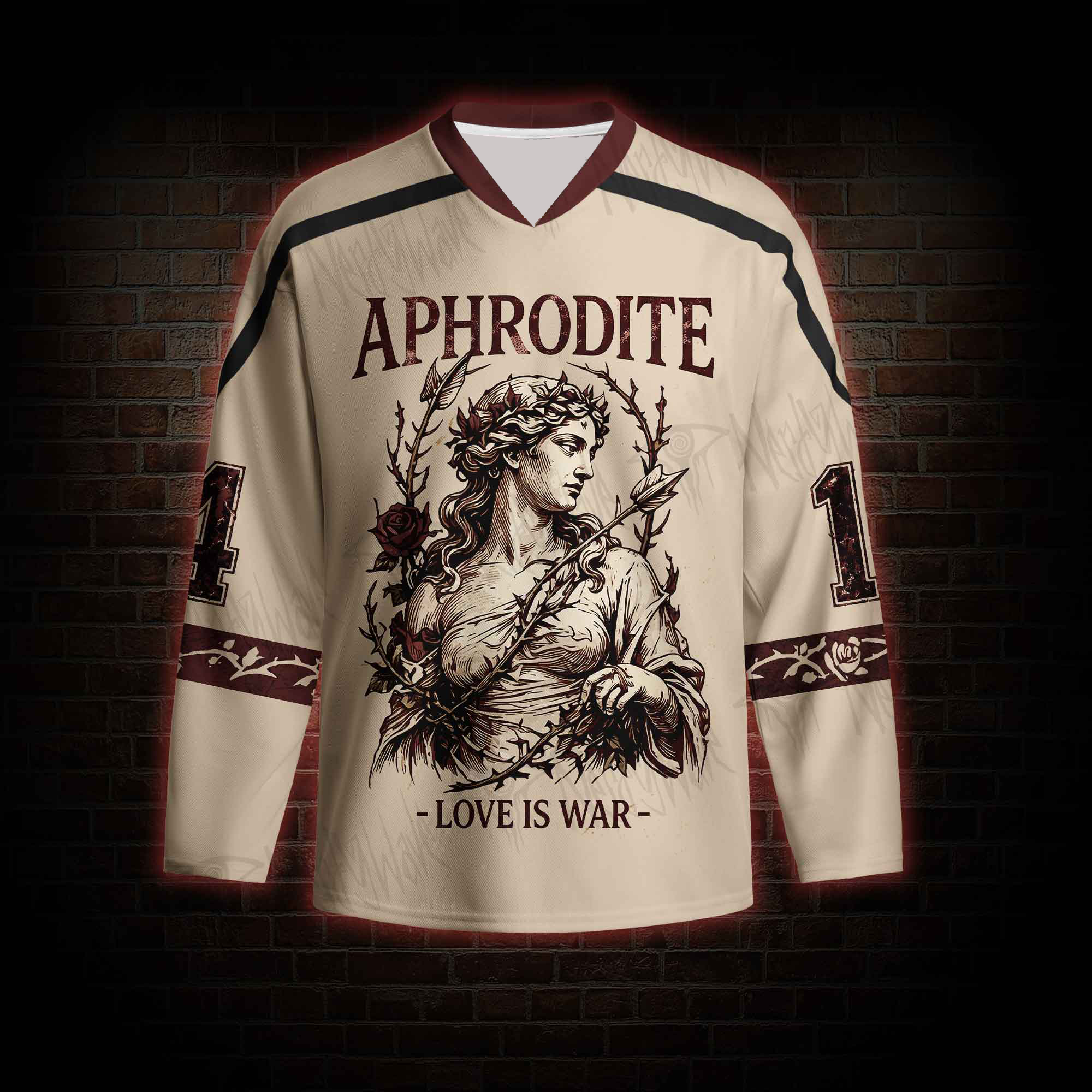 Love is War Long Sleeve Hockey Jersey