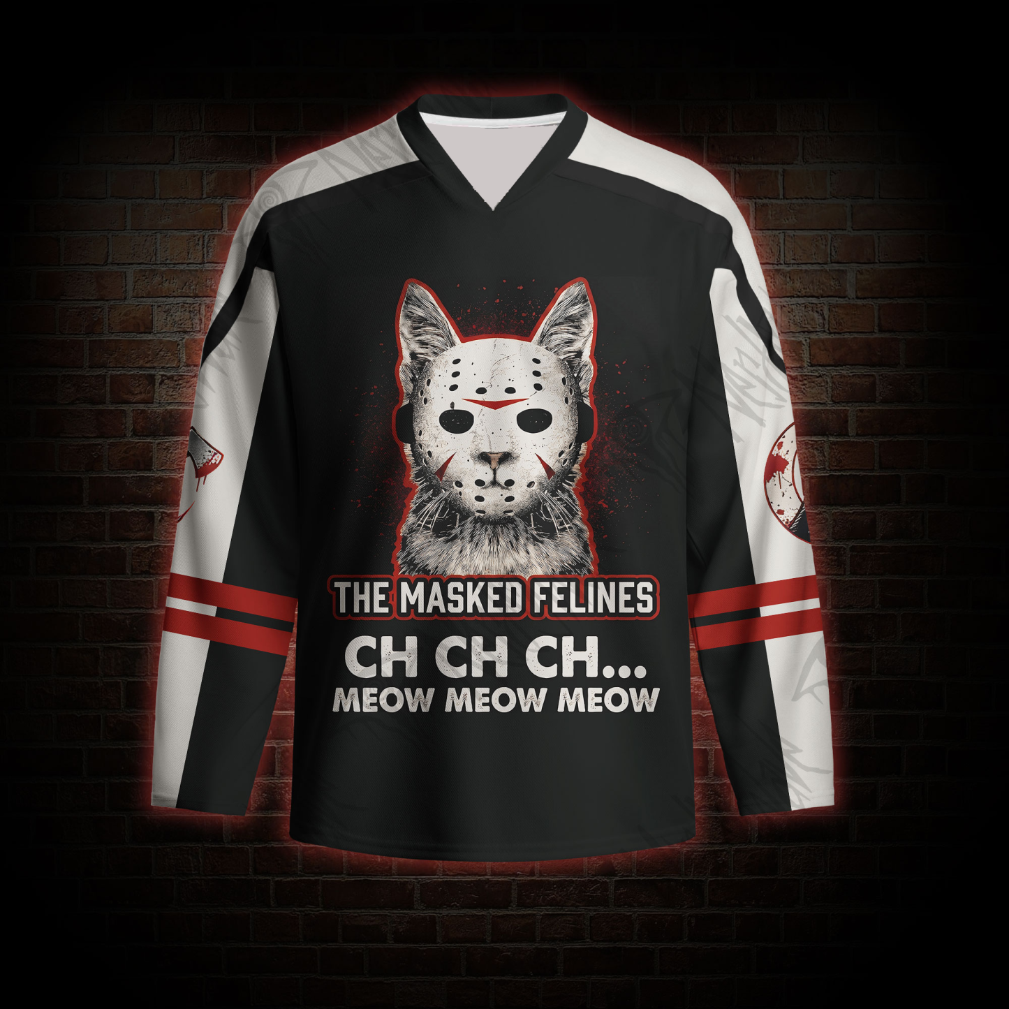 Meow Meow Meow Long Sleeve Hockey Jersey