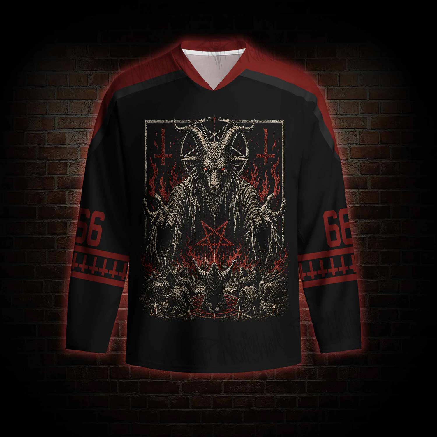 Baphomet Aesthetic Hockey Jersey