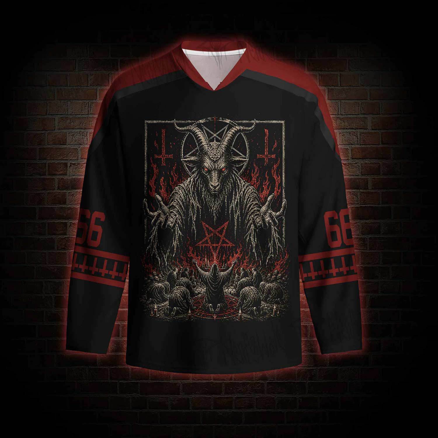 Baphomet Aesthetic Hockey Jersey