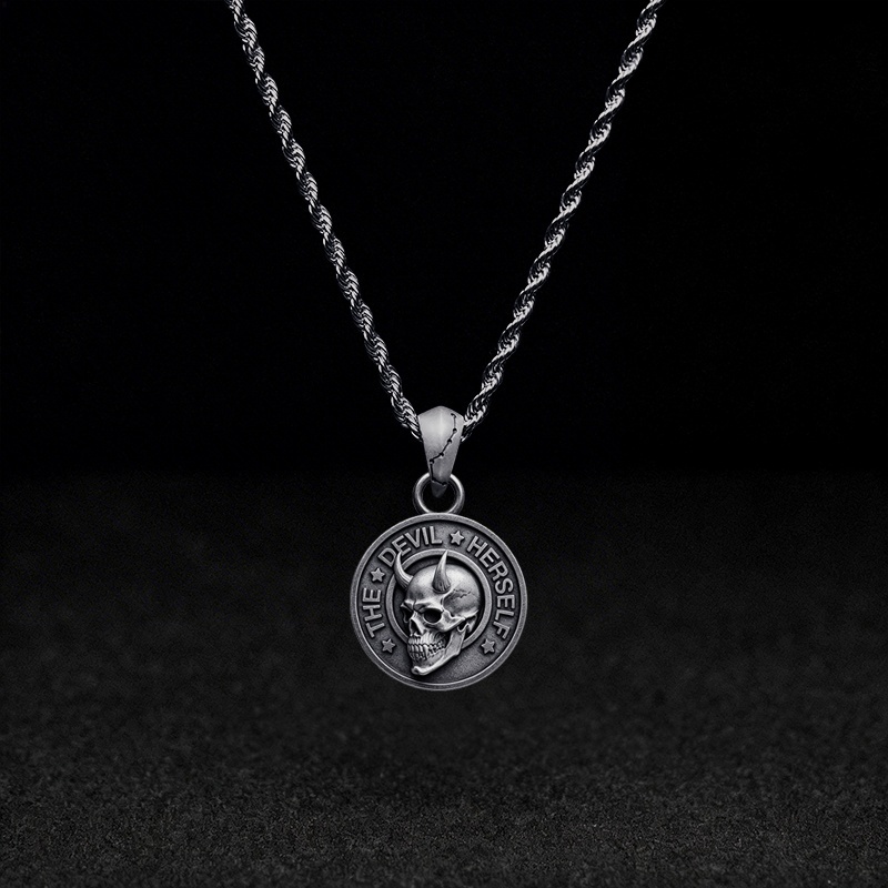 Devil Herself Coin Necklace