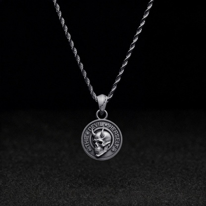 Devil Herself Coin Necklace