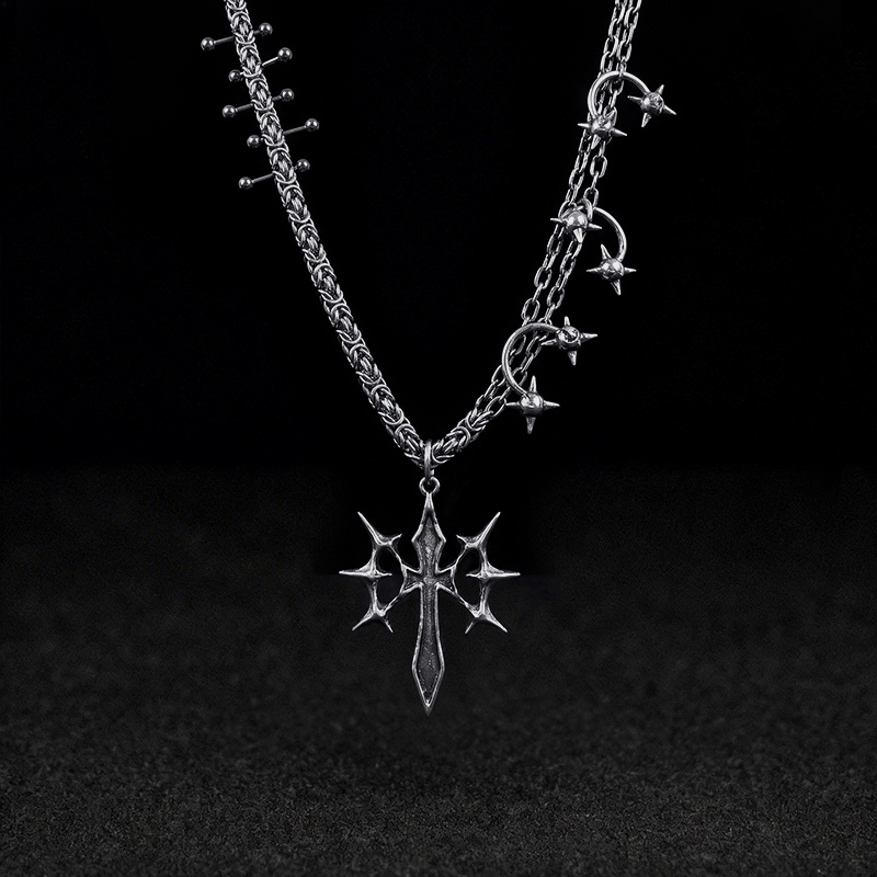 Dark Cross Necklace