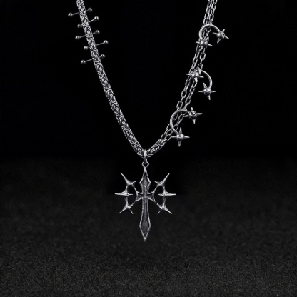 Dark Cross Necklace