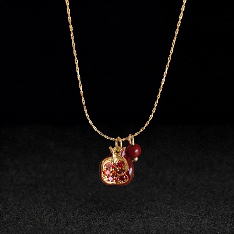 Ruby Pomegranate Necklace