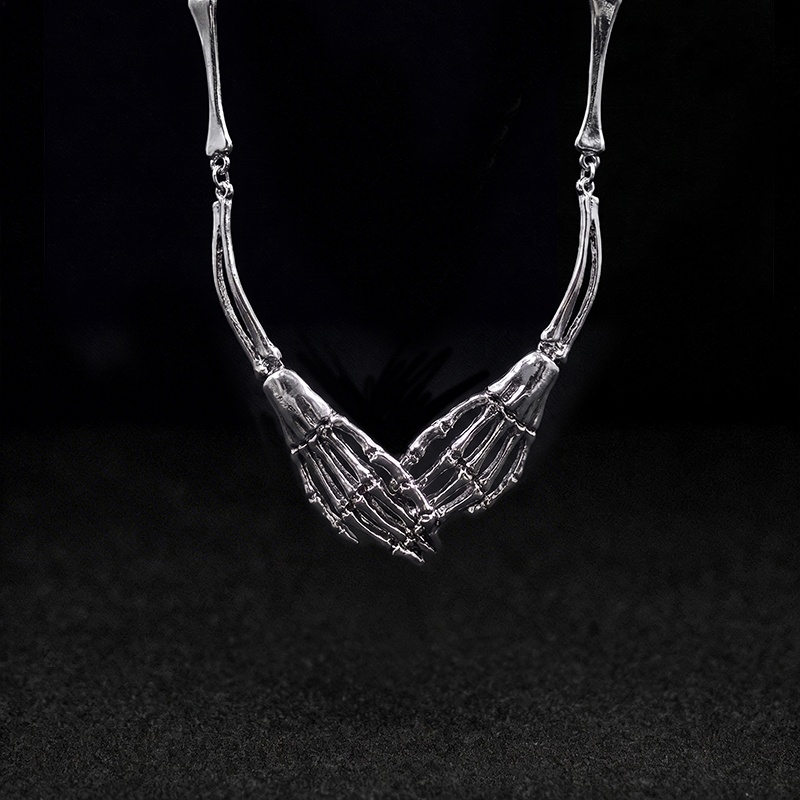 Skeleton Hand Collar Necklace