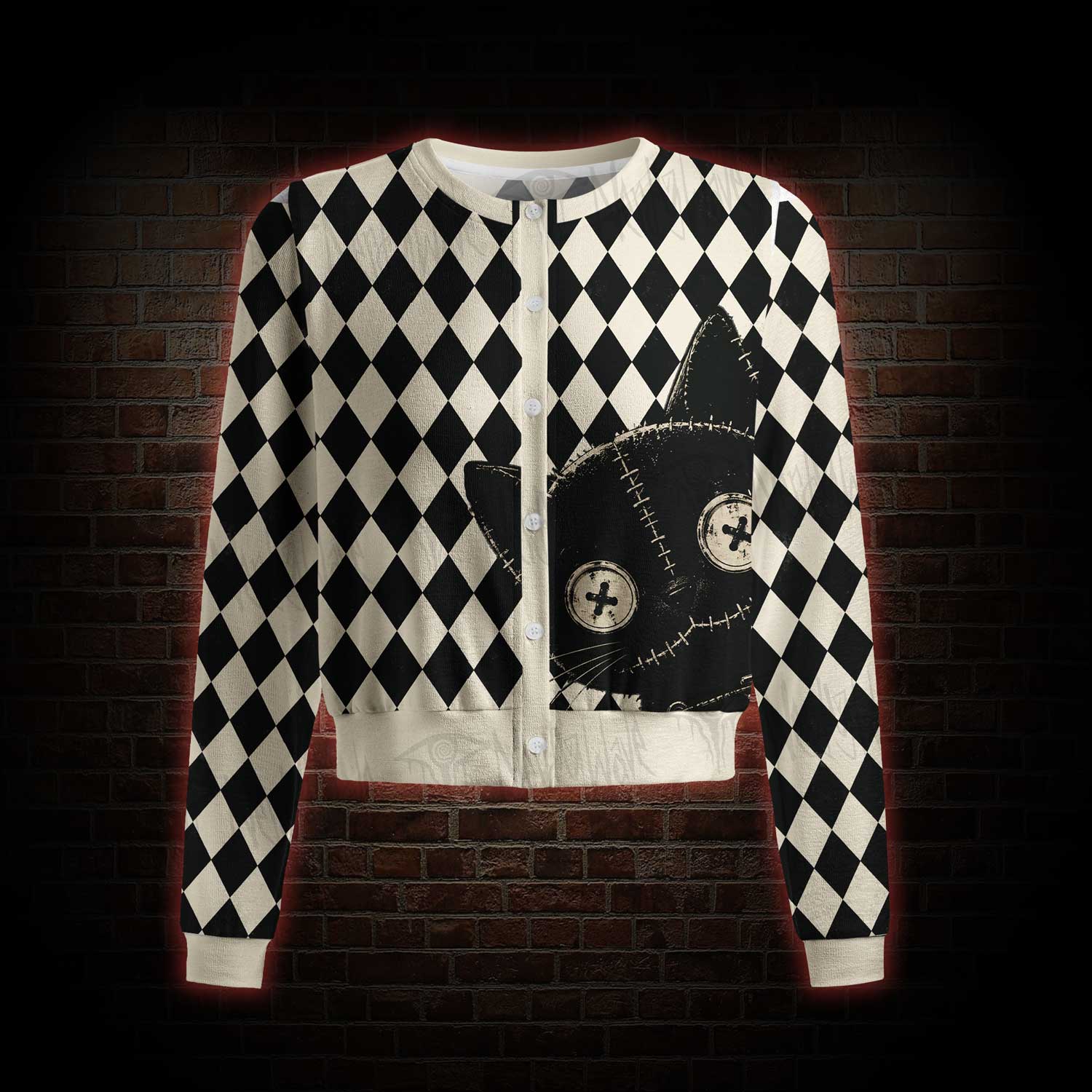 Strange cat Light Weight Cardigan Sweater