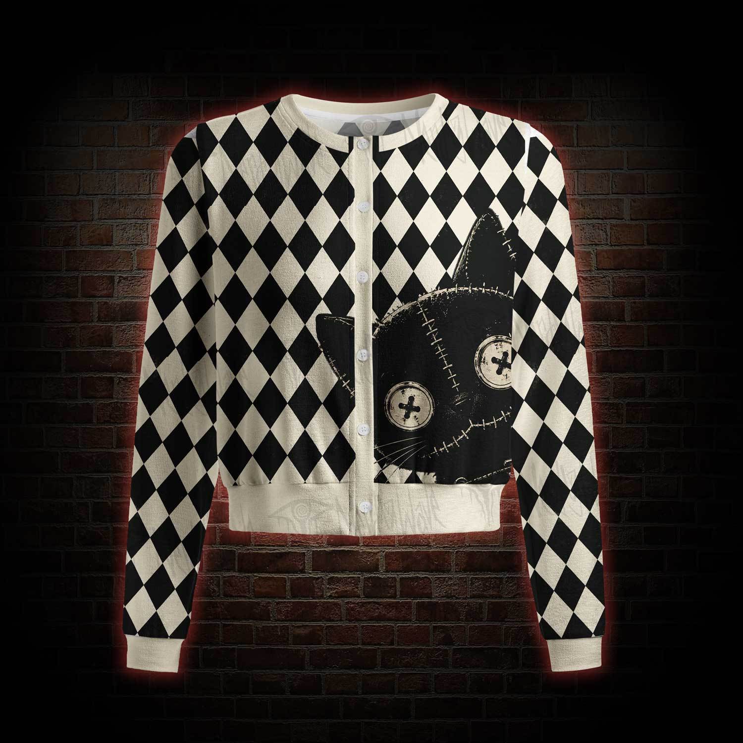 Strange cat Light Weight Cardigan Sweater