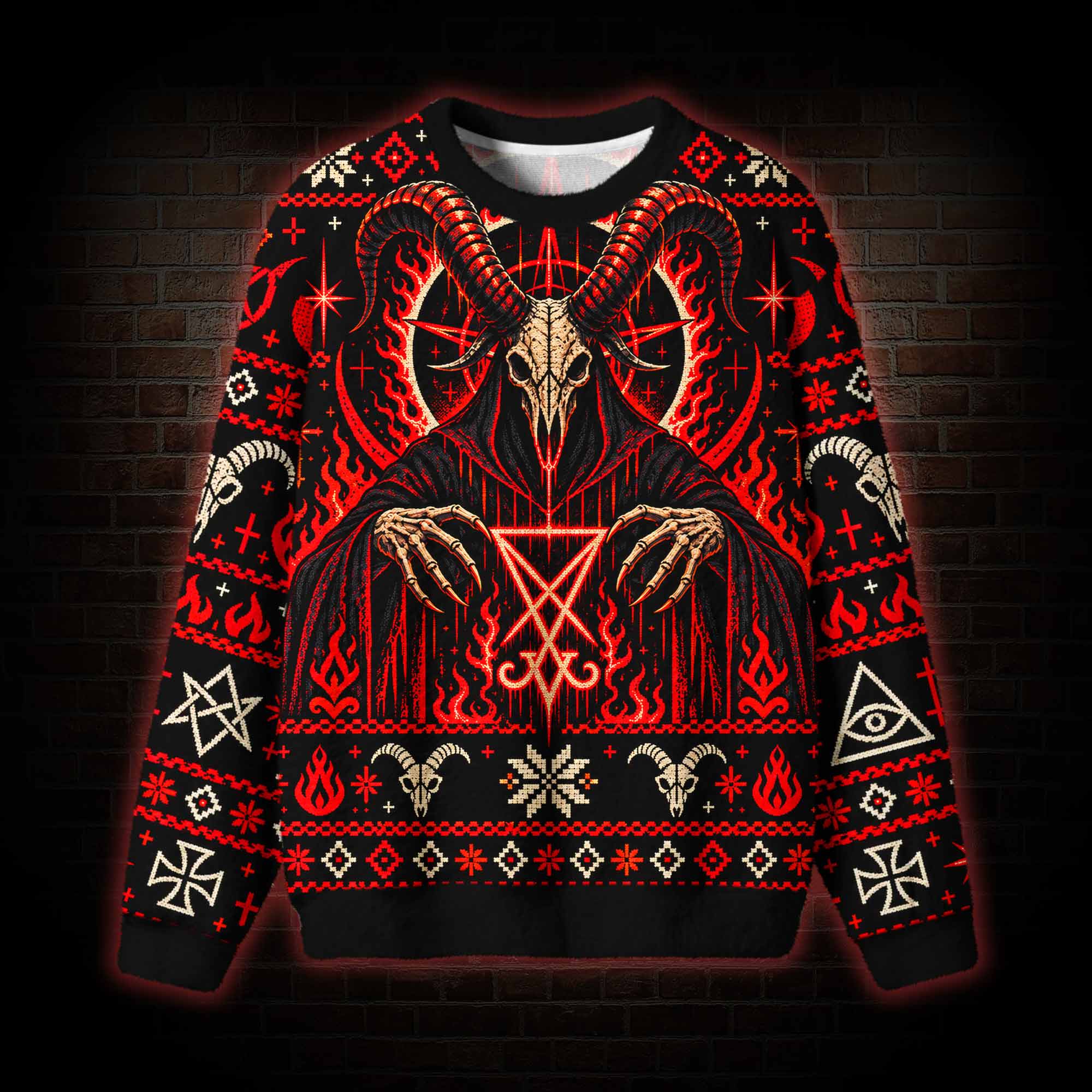 Baphomet Rises Ugly Sweatshirts