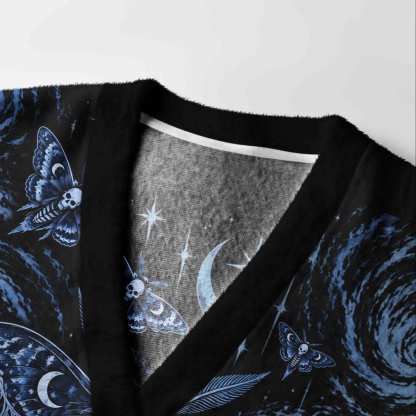 Soul of the Eclipse Moth Cardigan Sweater