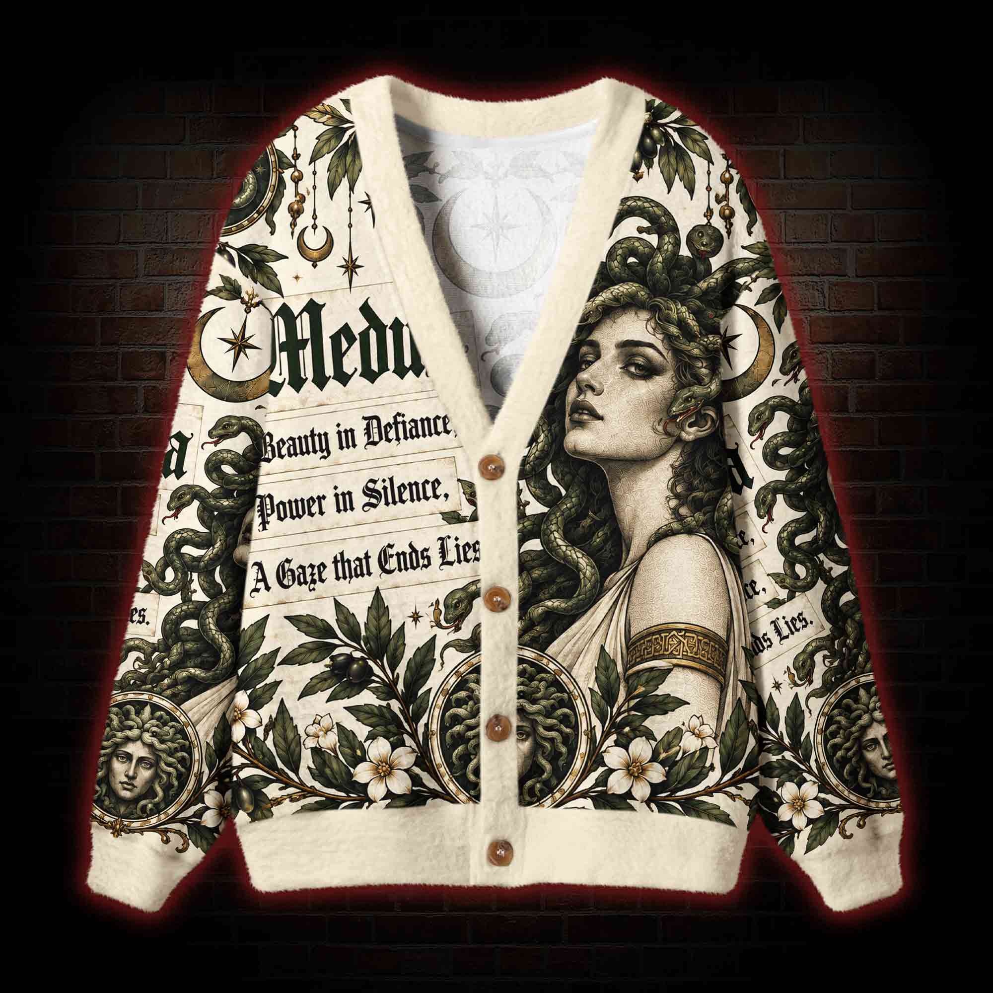 Medusa's Gaze Cardigan Sweater