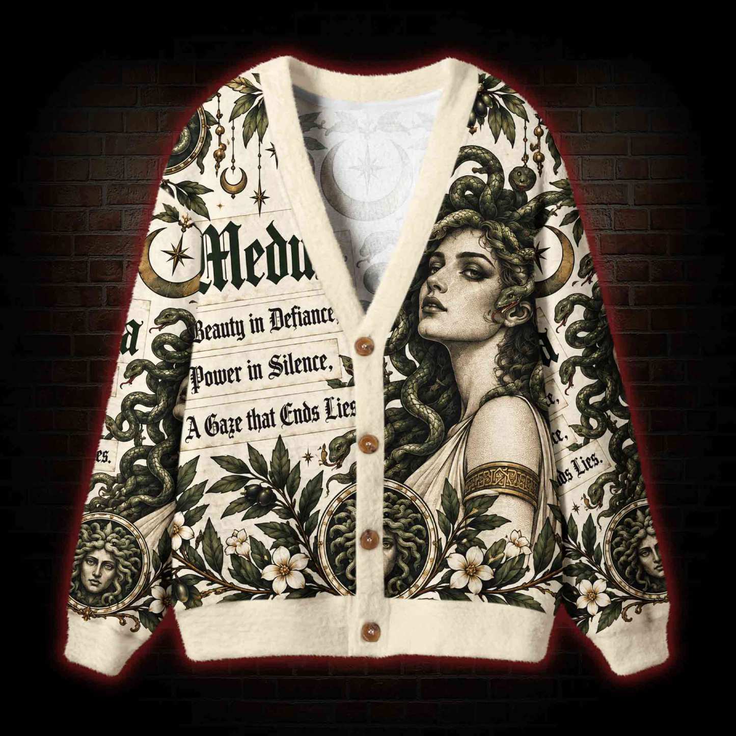 Medusa's Gaze Cardigan Sweater