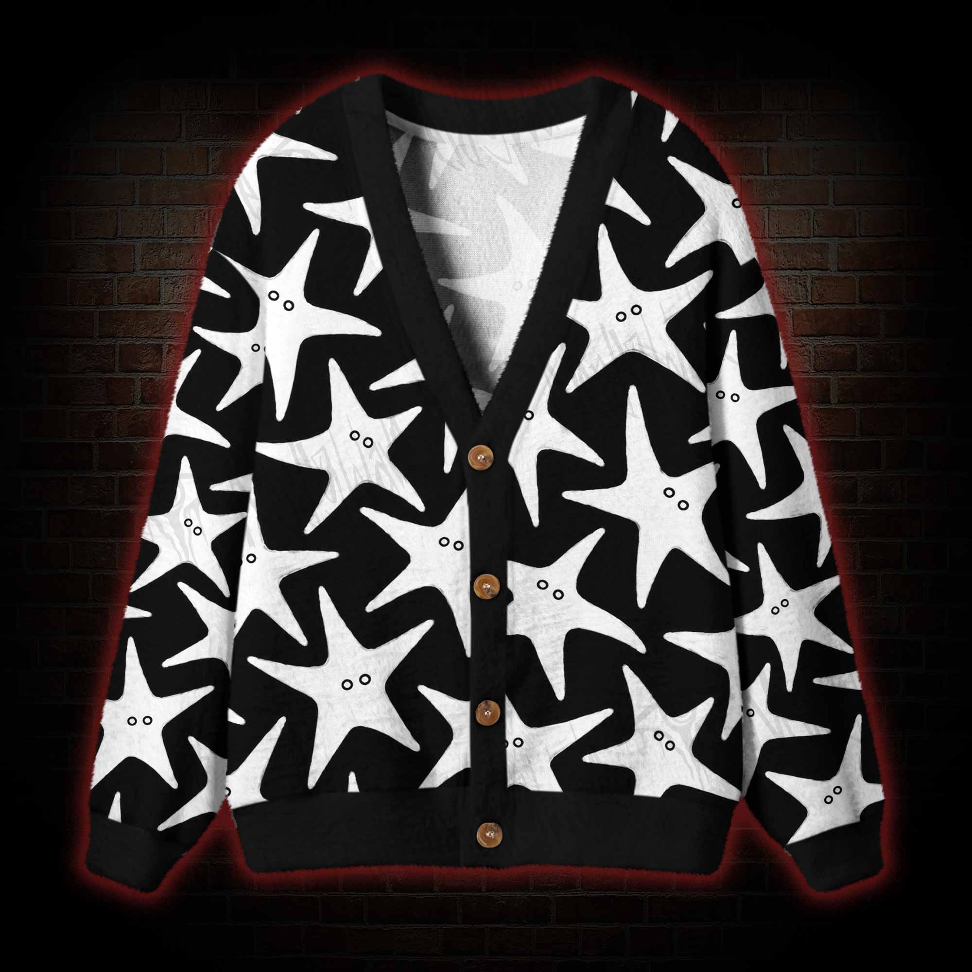 Cute Weird Starfish Cardigan Sweater