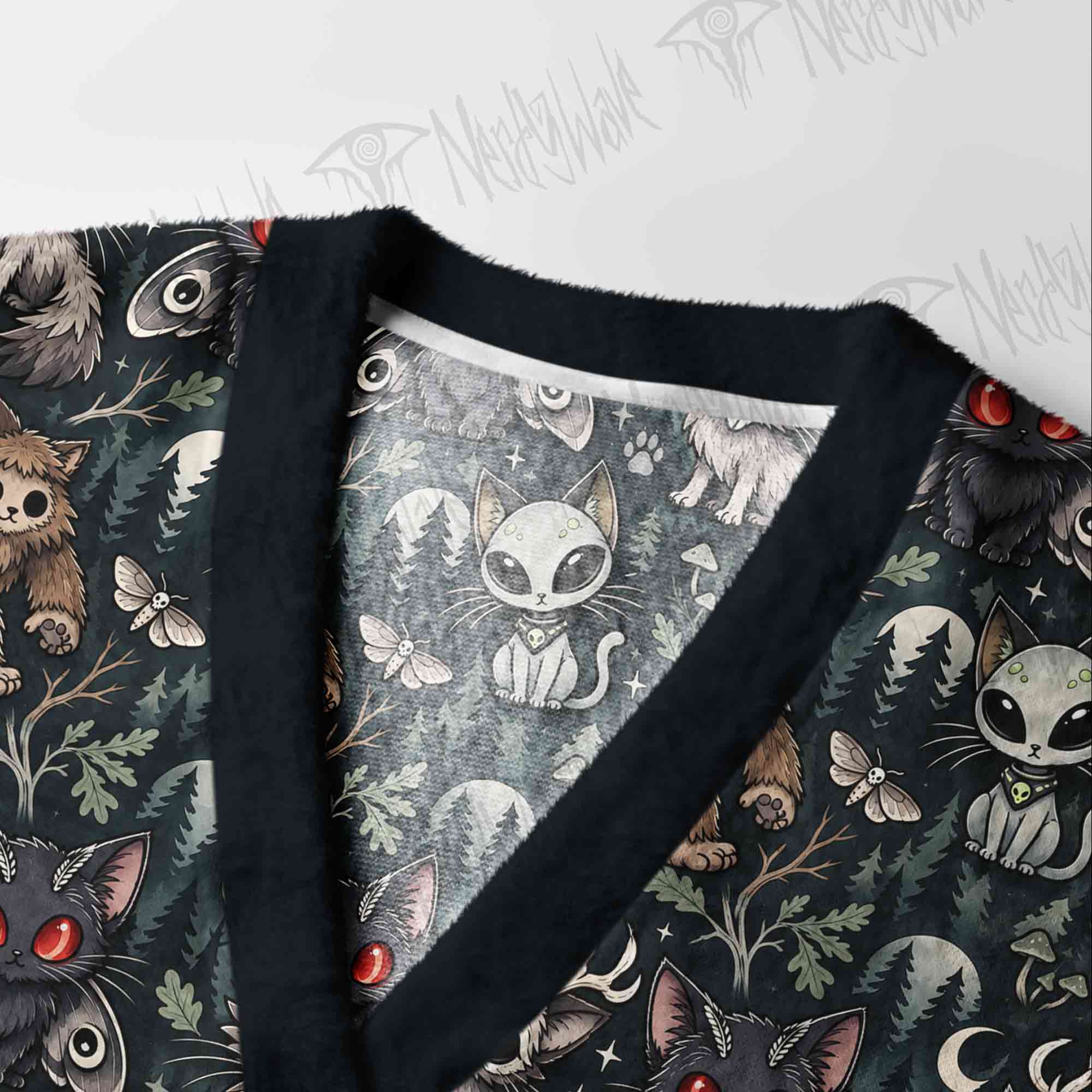 Spooky Cryptids Cardigan Sweater