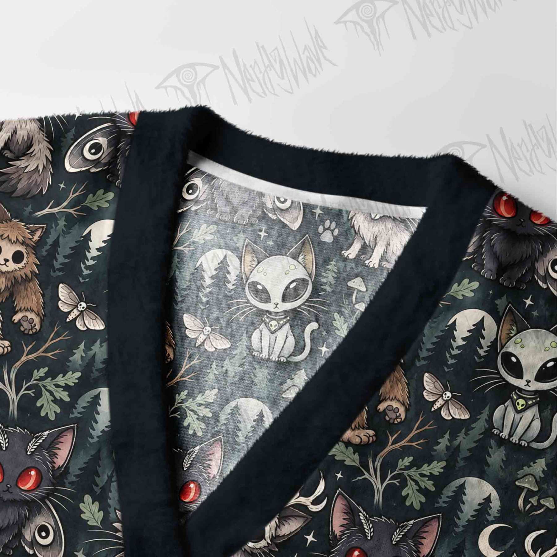 Spooky Cryptids Cardigan Sweater