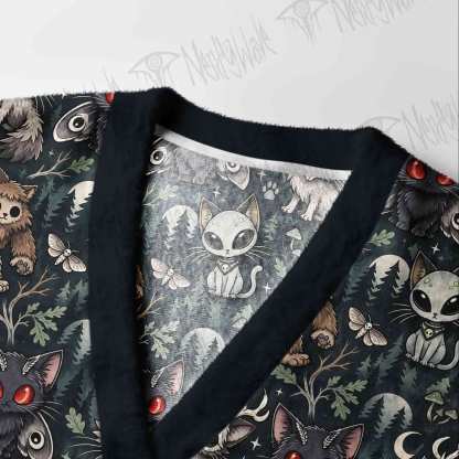 Spooky Cryptids Cardigan Sweater