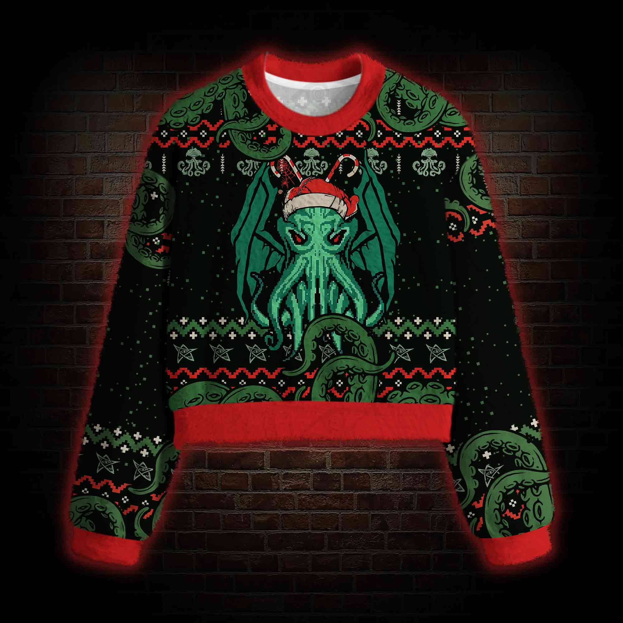 Call of Cthulhumas Women's Cropped Ugly Sweatshirt