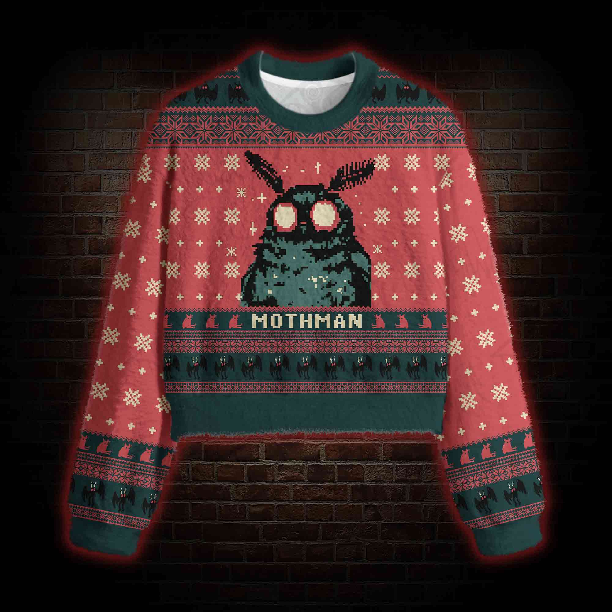 Mothman Women's Cropped Ugly Sweatshirt